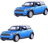 MIXEL Mini Sports Car With 1: 22 Scale, Durable Die-Cast Design, Pull-Back Mechanism, Durability, And Realistic,Fun Toy For Kids, Blue (2PCS)