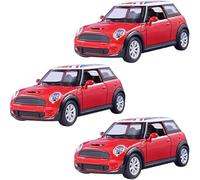 MIXEL Mini Sports Car With 1: 22 Scale, Durable Die-Cast Design, Pull-Back Mechanism, Durability, And Realistic,Fun Toy For Kids, Red (3PCS)