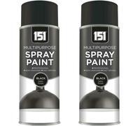 MIXEL Multi-Purpose Black Satin Spray, Quick Drying, Easy To Apply, Long-Lasting Protection, Perfect For Home, Office, Crafting, Diy Projects, Indoor And Outdoor Use, 400ml, (2 Pcs)
