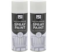 MIXEL Multi-Purpose White Matt Spray Paint, Quick Drying, DIY Projects, Ideal for Wood, Metal, Plastic, Ceramic, Long-Lasting Durability, Indoor and Outdoor Use, 400ml, (2 Pcs)