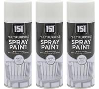 MIXEL Multi-Purpose White Matt Spray Paint, Quick Drying, DIY Projects, Ideal for Wood, Metal, Plastic, Ceramic, Long-Lasting Durability, Indoor and Outdoor Use, 400ml, (3 Pcs)