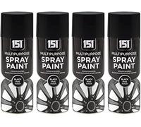 MIXEL Multipurpose Black Matt Spray Paint, Quick Drying, Long-Lasting Results, DIY Projects, Perfect For Wood, Metal, Plastic, Interior And Exterior Use, 400ml, (4 Pcs)
