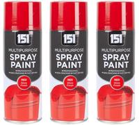 MIXEL Multipurpose Red Gloss Spray Paint, Fast-Drying Formula, Perfect for Crafting, Home Décor, DIY Projects, Wood, Metal, Interior and Exterior Use, 400ml, (3 Pcs)