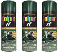 MIXEL Nato Green Spray, Quick-Drying Formula, Durable, Long-Lasting Protection, Easy-To-Apply, Perfect for DIY Projects, Metal, Wood, Plastic, Stone, Interior & Exterior use, 400ml (3 Pcs)