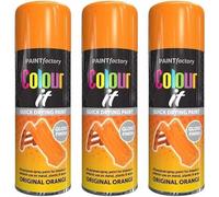 MIXEL Orange Gloss Spray Paint, Quick-Drying Formula, Easy-To-Apply, Ideal For Crafts, DIY Projects, Home Decor, Long-Lasting Protection, Interior and Exterior Use, 400ml, (3 Pcs)