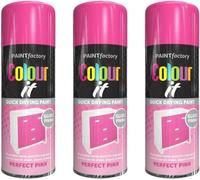 MIXEL Perfect Pink Gloss Spray Paint, Quick Drying Formula, Long-Lasting, Easy-to-Apply, Ideal for Craft Projects, Home Décor, Furniture, Automotive, Interior and Exterior Use, 250ml, (3 Pcs)