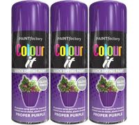 MIXEL Purple Gloss Spray Paint, Quick-Drying Formula, Easy To Apply, Ideal For DIY Projects, Crafting, Home Décor, Perfect For Wood, Metal, Plastic, Ceramics, 250ml, (3 Pcs)