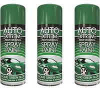 MIXEL Racing Green Spray Paint, Easy to Apply, Quick-Drying Formula, DIY Projects, Perfect for Automotive, Metal, Wood, Plastic, Interior and Exterior Use, 400ml, (3 Pcs)