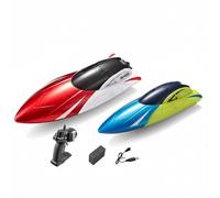 MIXEL Remote Control Speed Boat, Long-Lasting, Rechargeable Battery, USB Fast Charging Cable, Lightweight, Portable Design, Enhances Hand-Eye Coordination, Improves Motor Skills, Random Colour