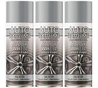 MIXEL Silver Alloy Wheel Spray Paint, Quick-Drying Formula, Long-Lasting Protection, DIY Enthusiasts, Easy-To-Apply, Ideal For Restoring Or Refinishing Alloy Wheels, 400ml, (3 Pcs)