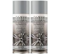 MIXEL Silver Alloy Wheel Spray Paint, Quick-Drying Formula, Long-Lasting Protection, DIY Enthusiasts, Easy-To-Apply, Ideal For Restoring Or Refinishing Alloy Wheels, 400ml, (2 Pcs)