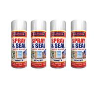 MIXEL Spray & Seal White Mastic Sealant, Flexible & Crack-Resistant, Quick Drying, Waterproof Formula, White Finish, Ideal for Guttering Roofs Window Pipes Soil, Spray & Seal Leak, (4PCS, 300ML)