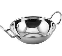 MIXEL Stainless-Steel Balti Dish, Rust-Resistant, Corrosion-Free, and Stain-Proof, Smooth, Non-Stick-Finish, Perfect for Both Home Kitchens and Restaurant (17cm)