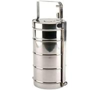 MIXEL Stainless Steel Bombay Tiffin 14x4, Rust-Resistant, Clip-On Locking Mechanism, Modern and Stylish Appearance, Easy to Carry, Preventing Leaks and Spills