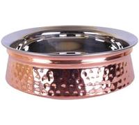 MIXEL Stainless-Steel Copper Handi, Resistant To Stains, Odors, And Corrosion, Uniform Heat Distribution, Preserve The Authentic Taste And Nutritional Qualities, (13 cm)