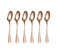 MIXEL Stainless Steel Dinner Spoon Set, Easy to Clean, Ergonomic Handle, Perfect for Everyday Dining, Special Occasions, Ideal for Home Or Restaurant Use, 20cm, (Rose-Gold, 6 Pieces)