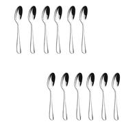 MIXEL Stainless Steel Teaspoon, Elegant Mirror Finish Touch, Lightweight and Portable, Versatile & Various Uses, Ergonomic Design, Comfortable Grip, Easy to Clean, Great Housewarming Gift (12 PCS)