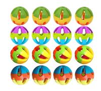 MIXEL Tough Durable Rigid Plastic Play Balls for Dogs, Cats, Lightweight, Vibrant Colour, Indoor & Outdoor, Easy to Clean (4 Pack)