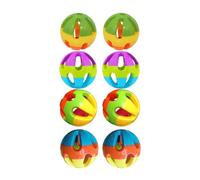 MIXEL Tough Durable Rigid Plastic Play Balls for Dogs, Cats, Lightweight, Vibrant Colour, Indoor & Outdoor, Easy to Clean (2 Pack)