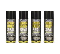 MIXEL Under Body Seal Black Spray, Long-Lasting Finish, Quick-Drying Formula, Rust and Corrosion Protection, Perfect for Cars, Trucks, SUVs, Off-Road Vehicles, 400ml, (4 Pcs)