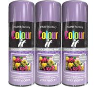 MIXEL Violet Gloss Spray Paint, Quick-Drying Formula, Long-Lasting, Perfect For Crafting, DIY Projects, Automotive, Home Décor, Ideal For Both Indoor And Outdoor Use, 400ml, (3 Pcs)