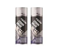 MIXEL White Multi-Purpose Lithium Grease Spray, Protective Layer, Long Lasting Lubrication, Protects from Corrosion, Safe to Use on Hinges, Tracks, Runners & More (2 PCS)