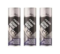 MIXEL White Multi-Purpose Lithium Grease Spray, Protective Layer, Long Lasting Lubrication, Protects from Corrosion, Safe to Use on Hinges, Tracks, Runners & More (3 PCS)