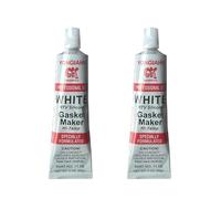 MIXEL White RTV Silicon Gasket Maker, High-Temperature Resistance, Tight And Durable Seal, Flexible Yet Strong Adhesion, Fixable For Automotive, Industrial, And Household Applications (2 Pcs)