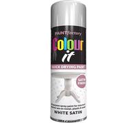 MIXEL White Satin Finish Spray Paint, Quick-Drying Formula, Long-Lasting, DIY Enthusiasts, Home Decor, Crafting, Easy-To-Apply, Perfect For Both Interior And Exterior Use, 250ml, (1 Pcs)