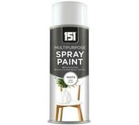 MIXEL White Satin Spray Paint, Quick Drying, Easy To Use, Long-Lasting, DIY Projects, Ideal For Wood, Metal, Plastic, Furniture, Indoor And Outdoor Use, 400ml, (1 Pcs)