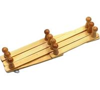 MIXEL Wood Accordion Wall Rack, Stylish and Functional, 10 Peg Hooks, Versatile Use, Durable Construction, Easy to Use, Expandable Rack & Design, Wall Mount Hanger