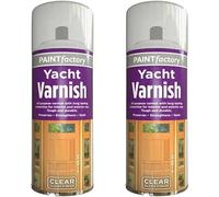 MIXEL Yacht Varnish Spray Paint, Clear Gloss Finish, Tough and Durable, Non Cracking, Quick Drying, Long Lasting Performance, Interior and Exterior Use, 200ml (2PCS)