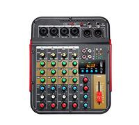 Mixer 4-channel Aux Effec with XLR Output and 48V Phantom Power for Professional Studios and Music Lovers