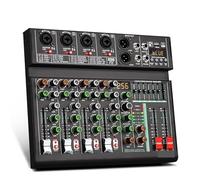 Mixer Audio, 4-channel Small Mixer e Phone Computer Effects With Equalizer for Live Streaming, Podcasting, PC