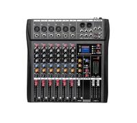 Mixer Audio, 6/8/12 Channels Audio Mixer Bluetooth Mixing 8-channel Stage Performance Conference USB Monitoring DJ Console Sound Card With for Live Streaming, Podcasting, PC(6 Channels)