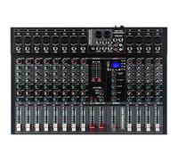 Mixer Audio, 8/12 Channel Mixer With Reverb Stereo DJ for Live Streaming, Podcasting, PC(12-channel)