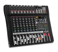 Mixer Audio, 8-channel Mixer 320 Kinds Of Dsp Reverb Effects Stage Conference Small Home Audio Group Bluetooth Monitoring for Live Streaming, Podcasting, PC