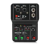 Mixer Audio, Bluetooth Computer Sound Card Mixer Professal Stage Live Usb Mini 48V Desktop for Live Streaming, Podcasting, PC