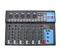 Mixer Audio, Bluetooth USB Mixer With Display 7-channel With Effects For Small Performances Home Use for Live Streaming, Podcasting, PC