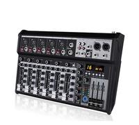 Mixer Audio, Dj Controller Mixer Audio Mixing Meter Card Professal Pc Digital Console Interface Equipment 7 Channels for Live Streaming, Podcasting, PC