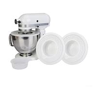 Mixer Bowl Cover 4.5-5QT Anti-Spill for Kitchen | Anti-spill design allows high-speed mixing, reduces mess, compatible with major stand mixers, white finish