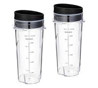 Mixer Cup，16Oz Replacement Cups，Compatible for Ninja，for QB3001SS Fit Compact Personal Blender, with Lids