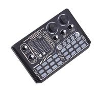 Mixer Desktop Singing Interface RGB Light BT Wireless Accompaniment Plug and Play Rechargeable Sound Card Mixer for Live Streaming Podcasting Content Create Gaming