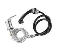 Mixer Faucet Sink Shower with Hose, Single Handle Chrome Mixer Faucet with Pull-Out Hand Shower, Three Connections Hot Cold Water Mixer Faucet for Barber Vanity Sink