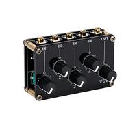 Mixer,HUIOP 4 in 1 Output Passive Mixer Module Mini Passive Mixer 4 Channel Stereo Audio Mixer 4 Audio Inputs to 1 Output Ultra Compact Low Noise for Studio Recording Console