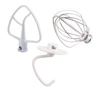 Mixer Kit for KSM150 Includes Dough Hook Wire Whip and Coated Flat Beater, 3 Pieces Stand Mixers Repair Set Compatible