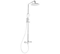 Beliani Mixer Shower Set with Rainshower CATAMARCA Silver, Silver