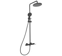 Beliani Mixer Shower Set with Rainshower PUYEHUE Black, Black