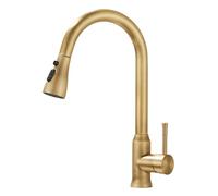 Mixer Sink Taps,Kitchen Faucets with Pull Out Spray,Pull Out Kitchen Mixer Faucet Antique Brass 360 Rotation Kitchen Faucet-Antique