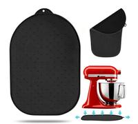 Mixer Slider Mat for KitchenAid Stand Mixer, Upgraded Silicone Sliding Mat for 5-8 Qt Bowl-Lift Professional & Tilt-Head Stand Mixer Accessories - Rugged & Easy Moving & Countertop Protection - Black